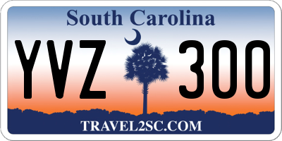 SC license plate YVZ300