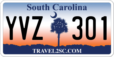 SC license plate YVZ301