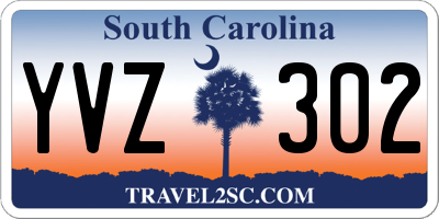 SC license plate YVZ302