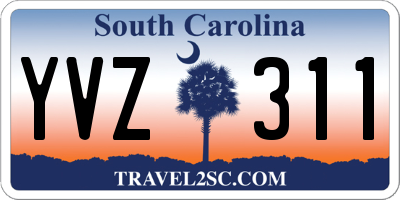 SC license plate YVZ311