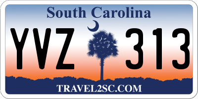 SC license plate YVZ313