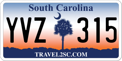 SC license plate YVZ315