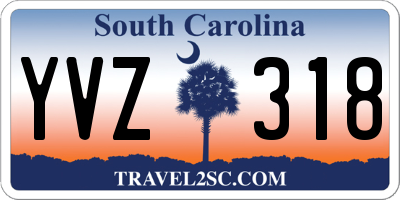 SC license plate YVZ318