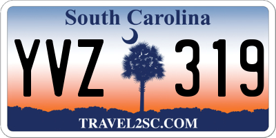 SC license plate YVZ319