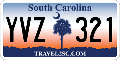 SC license plate YVZ321