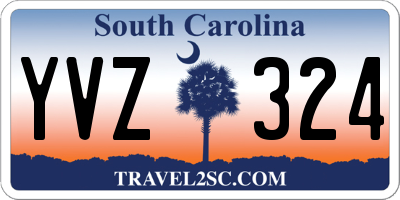 SC license plate YVZ324