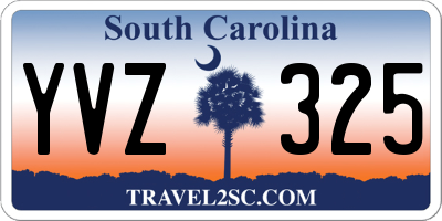 SC license plate YVZ325