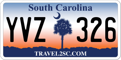 SC license plate YVZ326