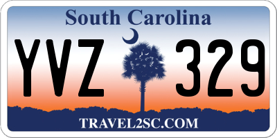 SC license plate YVZ329