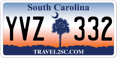 SC license plate YVZ332
