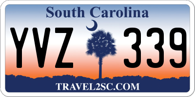 SC license plate YVZ339