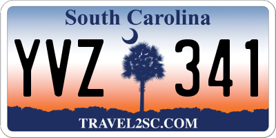 SC license plate YVZ341