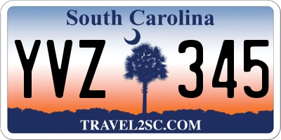 SC license plate YVZ345