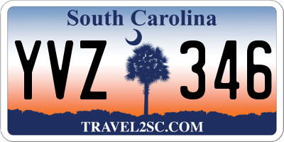 SC license plate YVZ346