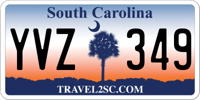 SC license plate YVZ349