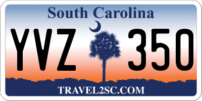 SC license plate YVZ350
