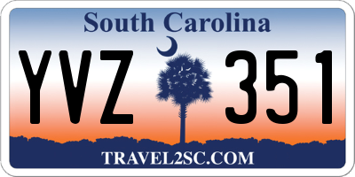SC license plate YVZ351