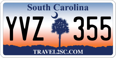 SC license plate YVZ355