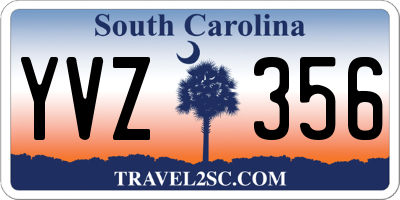 SC license plate YVZ356
