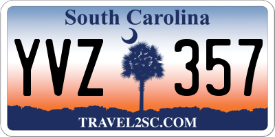 SC license plate YVZ357