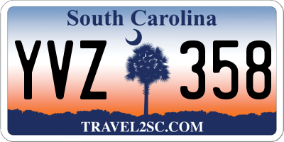 SC license plate YVZ358