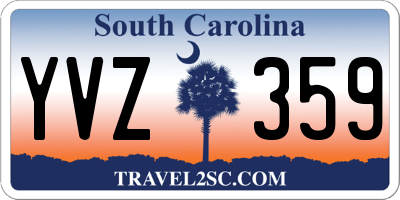 SC license plate YVZ359