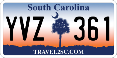 SC license plate YVZ361
