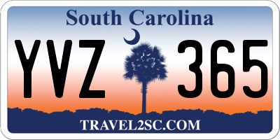 SC license plate YVZ365