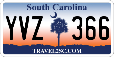 SC license plate YVZ366