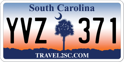 SC license plate YVZ371