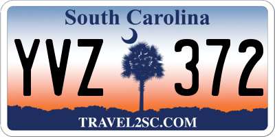 SC license plate YVZ372