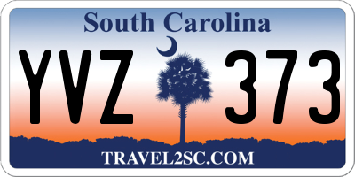 SC license plate YVZ373