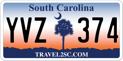 SC license plate YVZ374