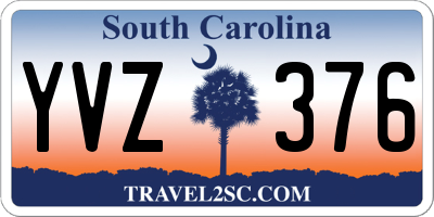 SC license plate YVZ376