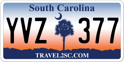 SC license plate YVZ377