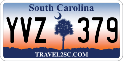 SC license plate YVZ379