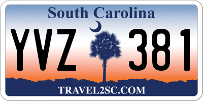 SC license plate YVZ381