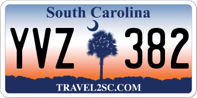 SC license plate YVZ382