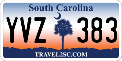 SC license plate YVZ383
