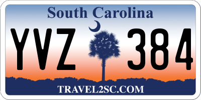 SC license plate YVZ384