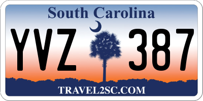 SC license plate YVZ387