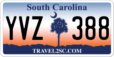 SC license plate YVZ388