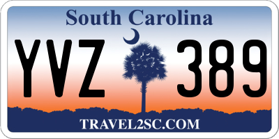 SC license plate YVZ389