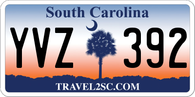SC license plate YVZ392