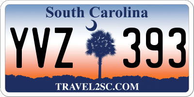 SC license plate YVZ393