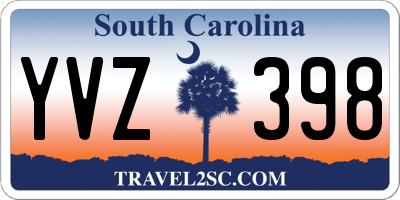 SC license plate YVZ398