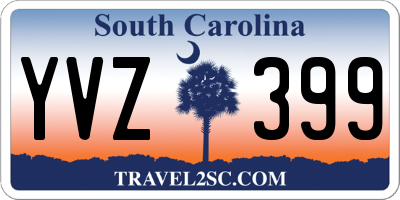 SC license plate YVZ399