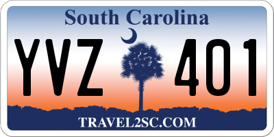 SC license plate YVZ401