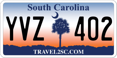 SC license plate YVZ402