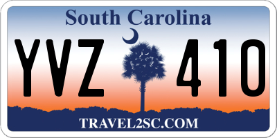 SC license plate YVZ410